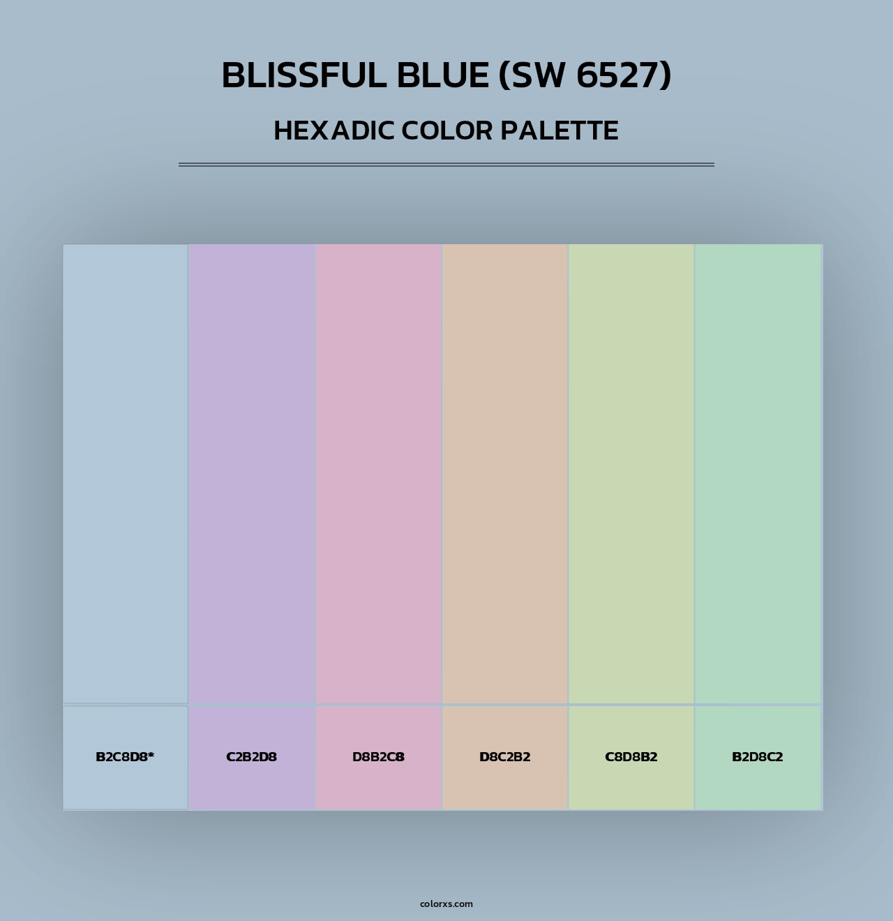 Blissful Blue (SW 6527) - Hexadic Color Palette