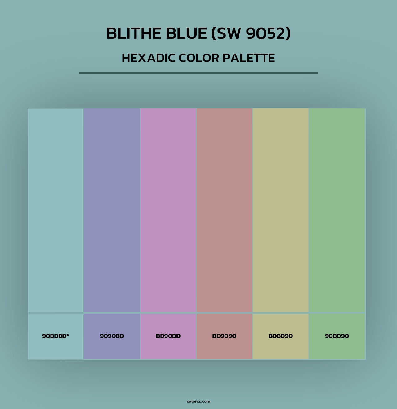 Blithe Blue (SW 9052) - Hexadic Color Palette