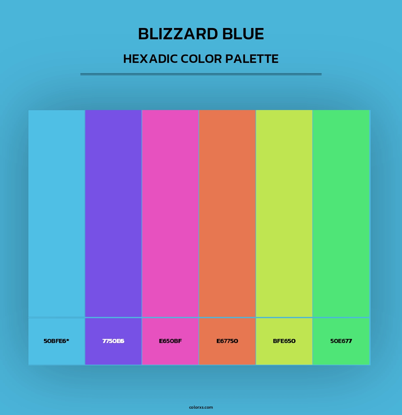Blizzard Blue - Hexadic Color Palette