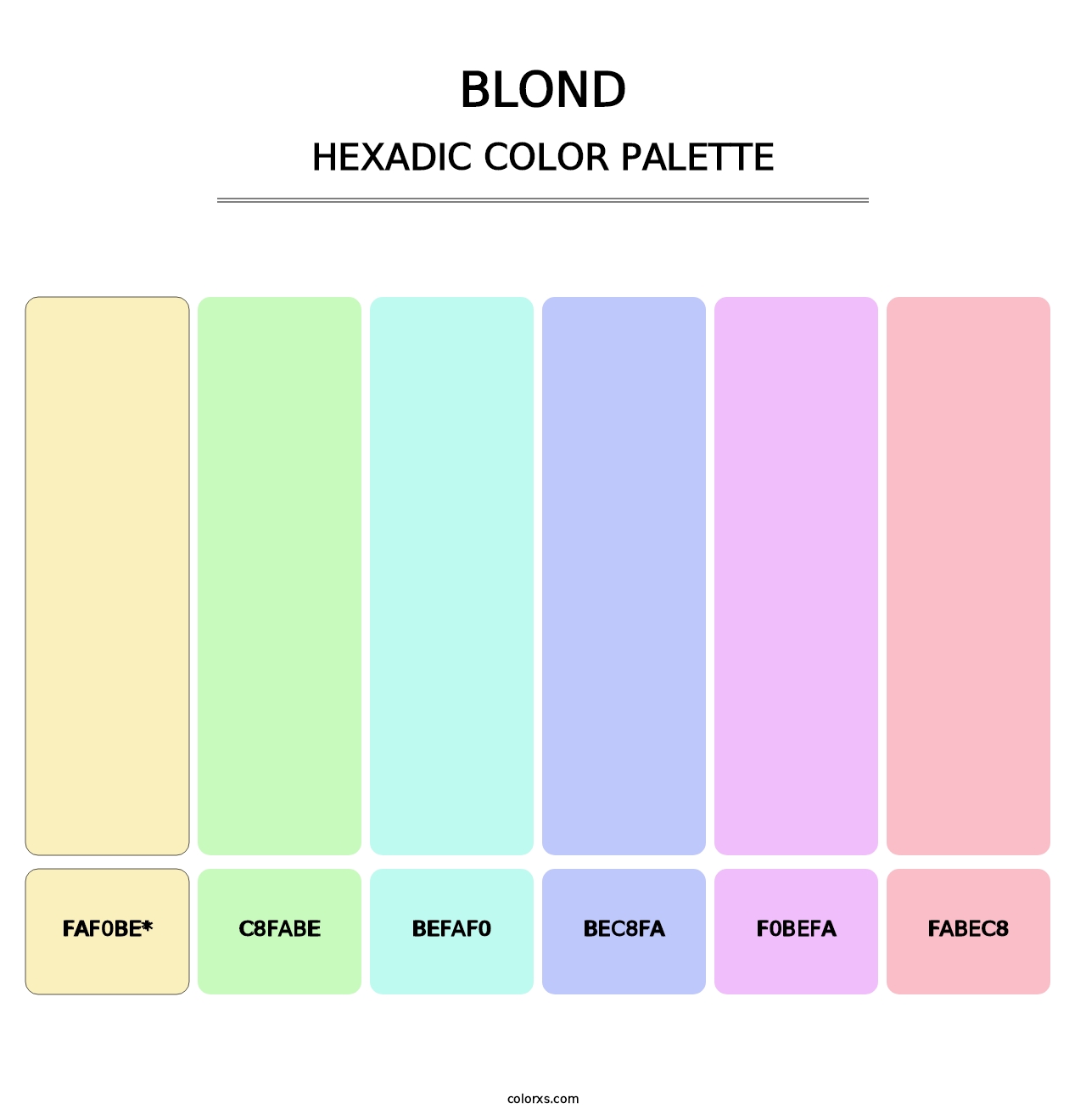 Blond - Hexadic Color Palette