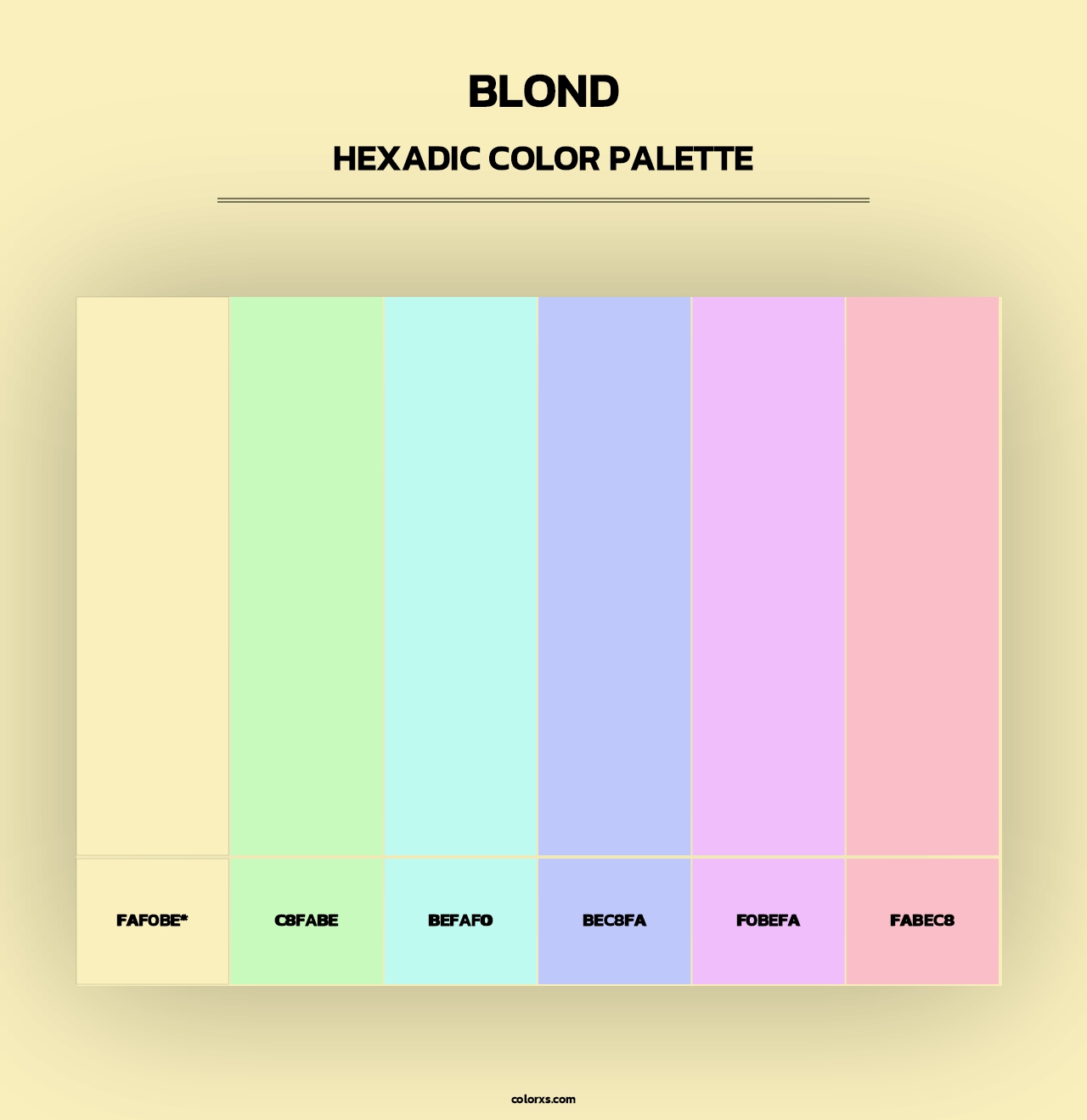 Blond - Hexadic Color Palette