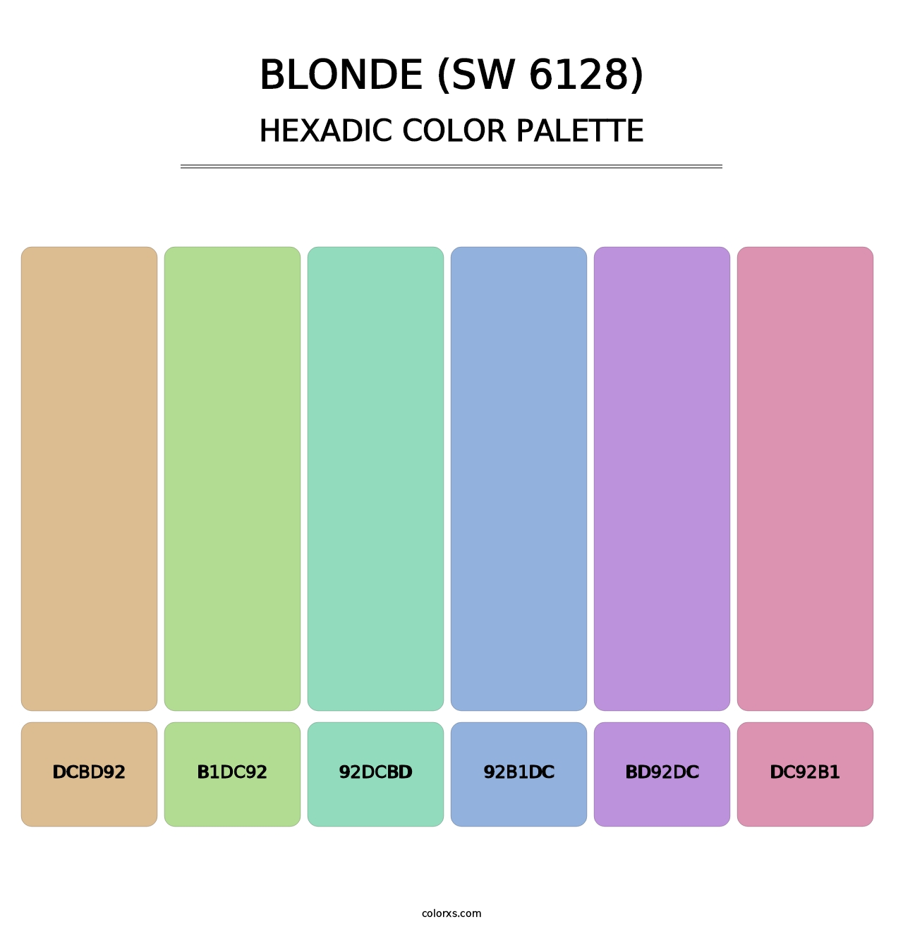 Blonde (SW 6128) - Hexadic Color Palette