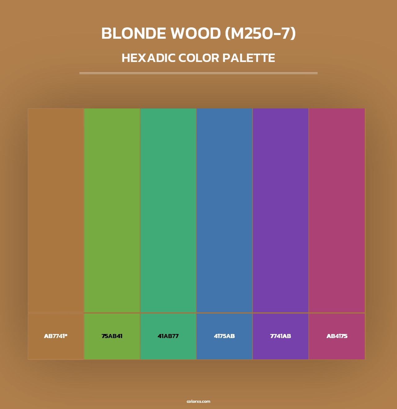 Blonde Wood (M250-7) - Hexadic Color Palette