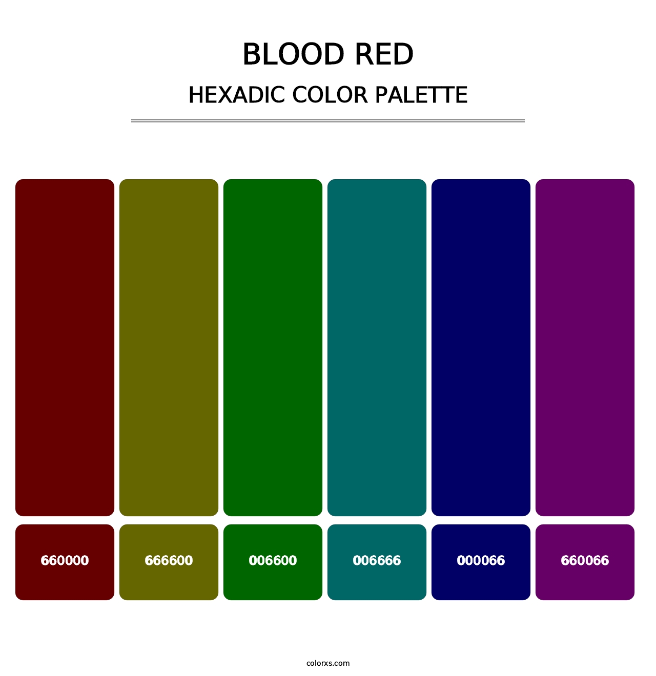 Blood Red - Hexadic Color Palette