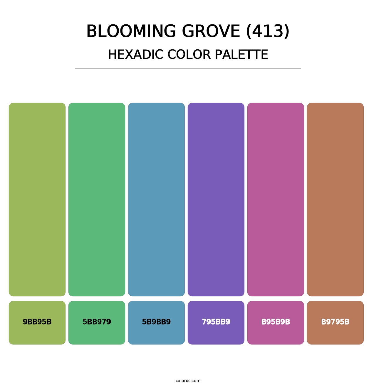 Blooming Grove (413) - Hexadic Color Palette
