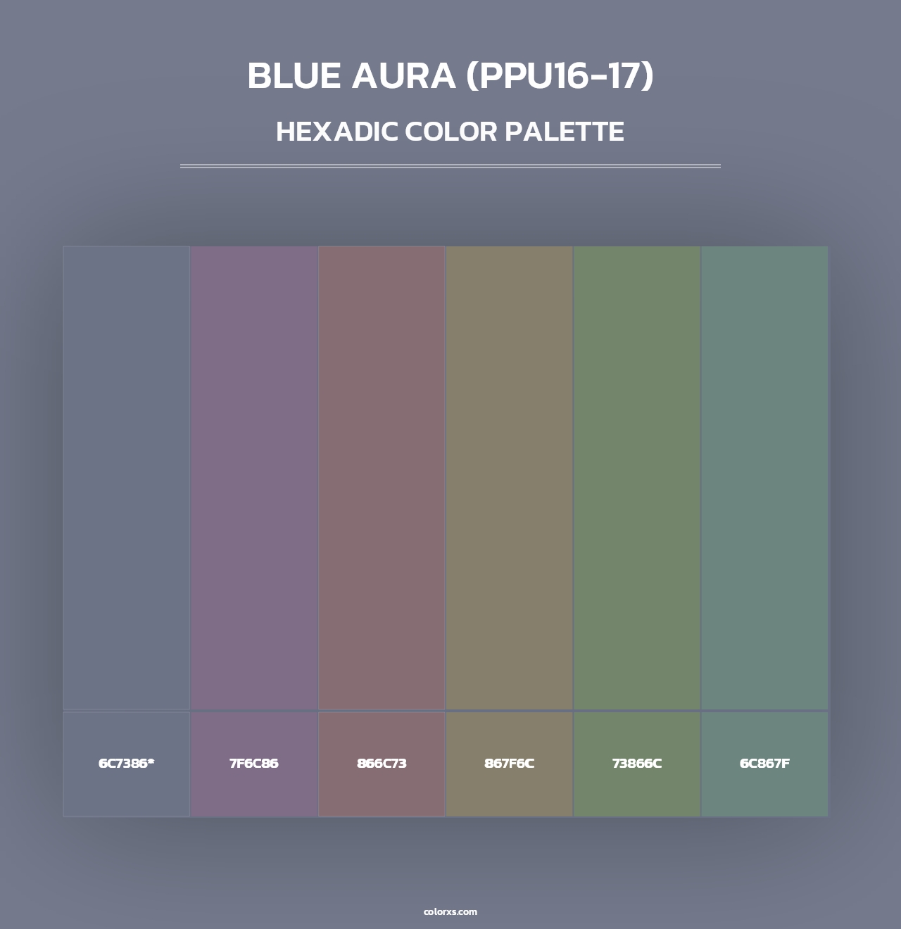 Blue Aura (PPU16-17) - Hexadic Color Palette