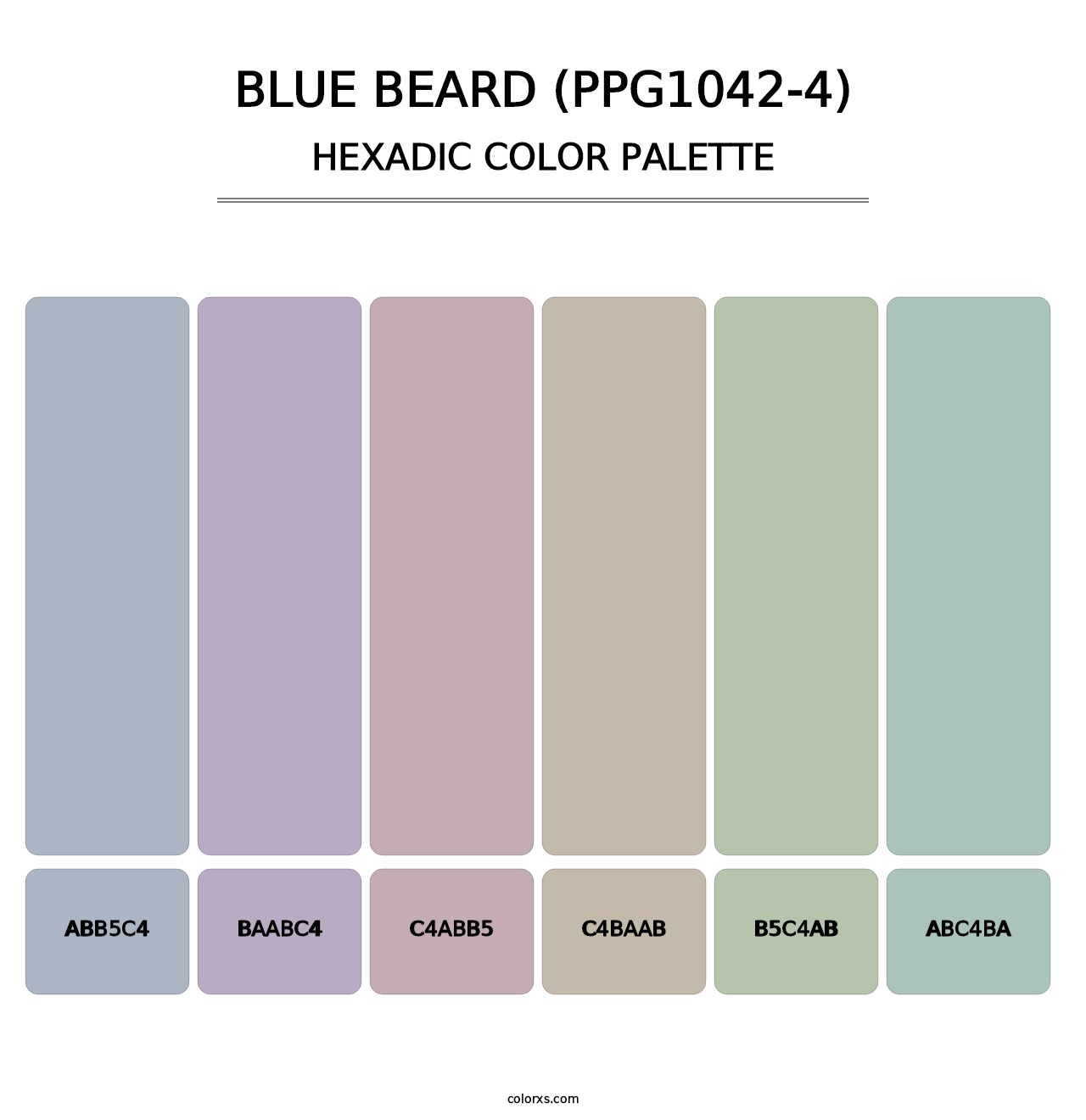 Blue Beard (PPG1042-4) - Hexadic Color Palette