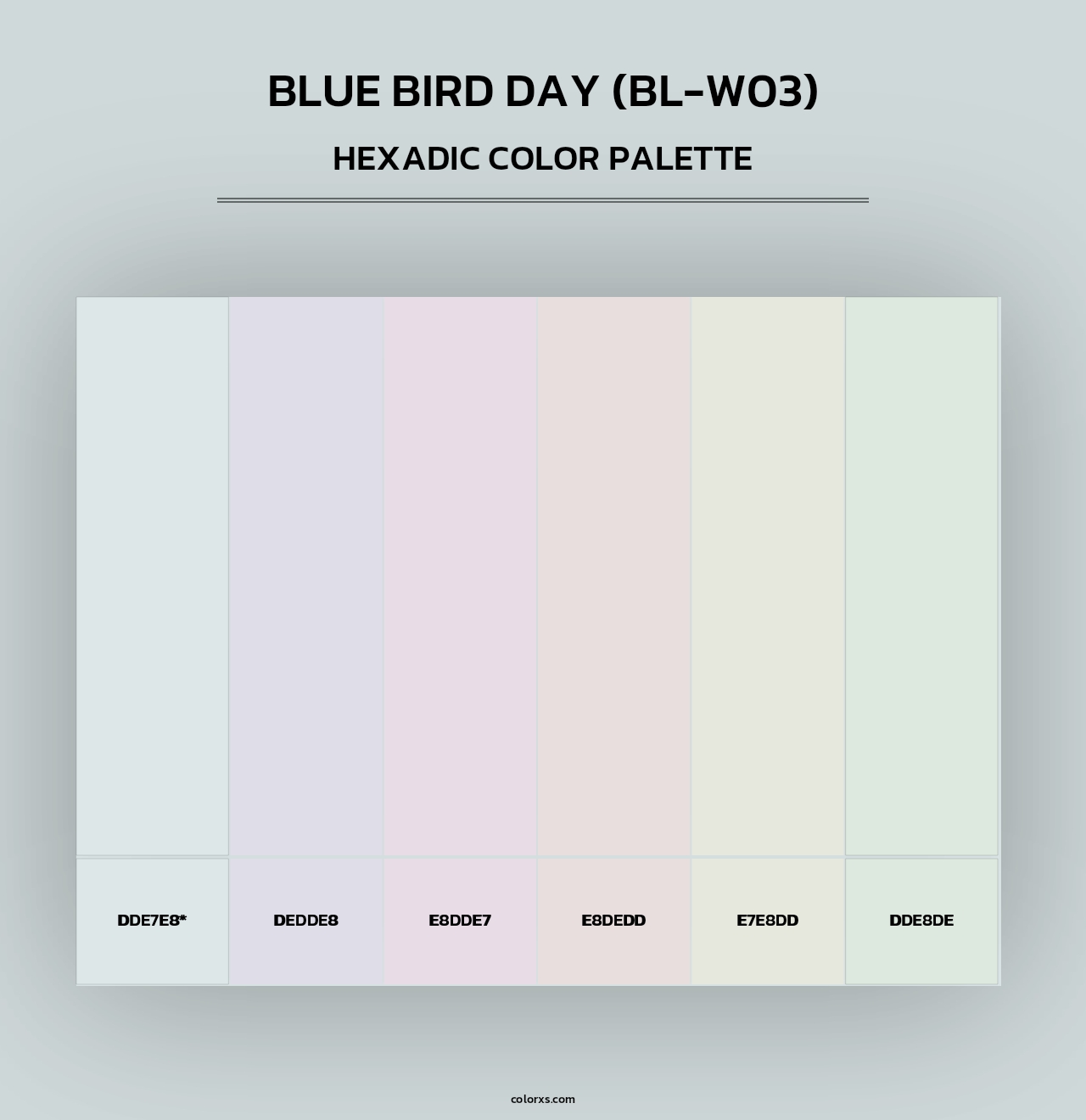 Blue Bird Day (BL-W03) - Hexadic Color Palette