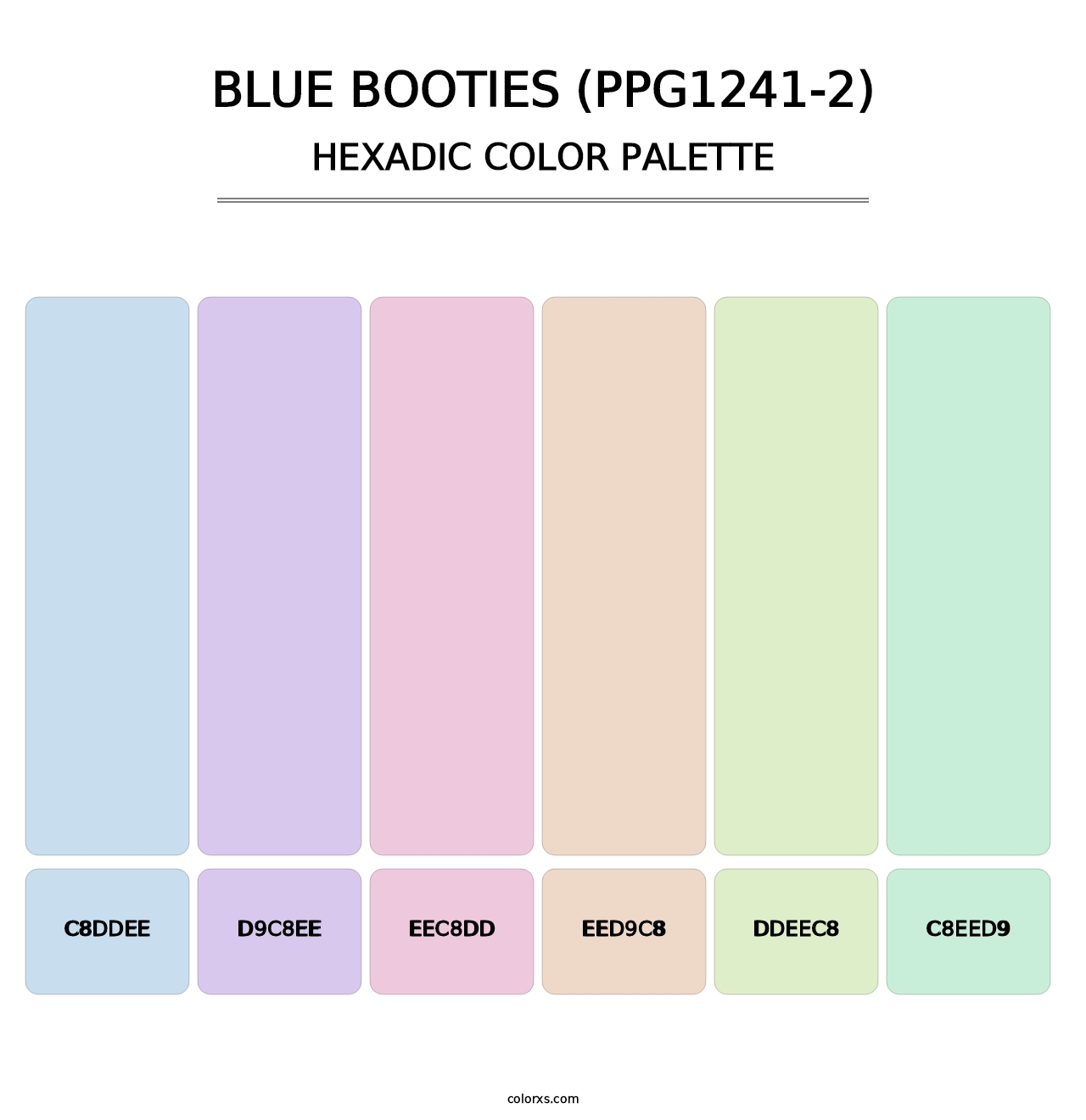 Blue Booties (PPG1241-2) - Hexadic Color Palette