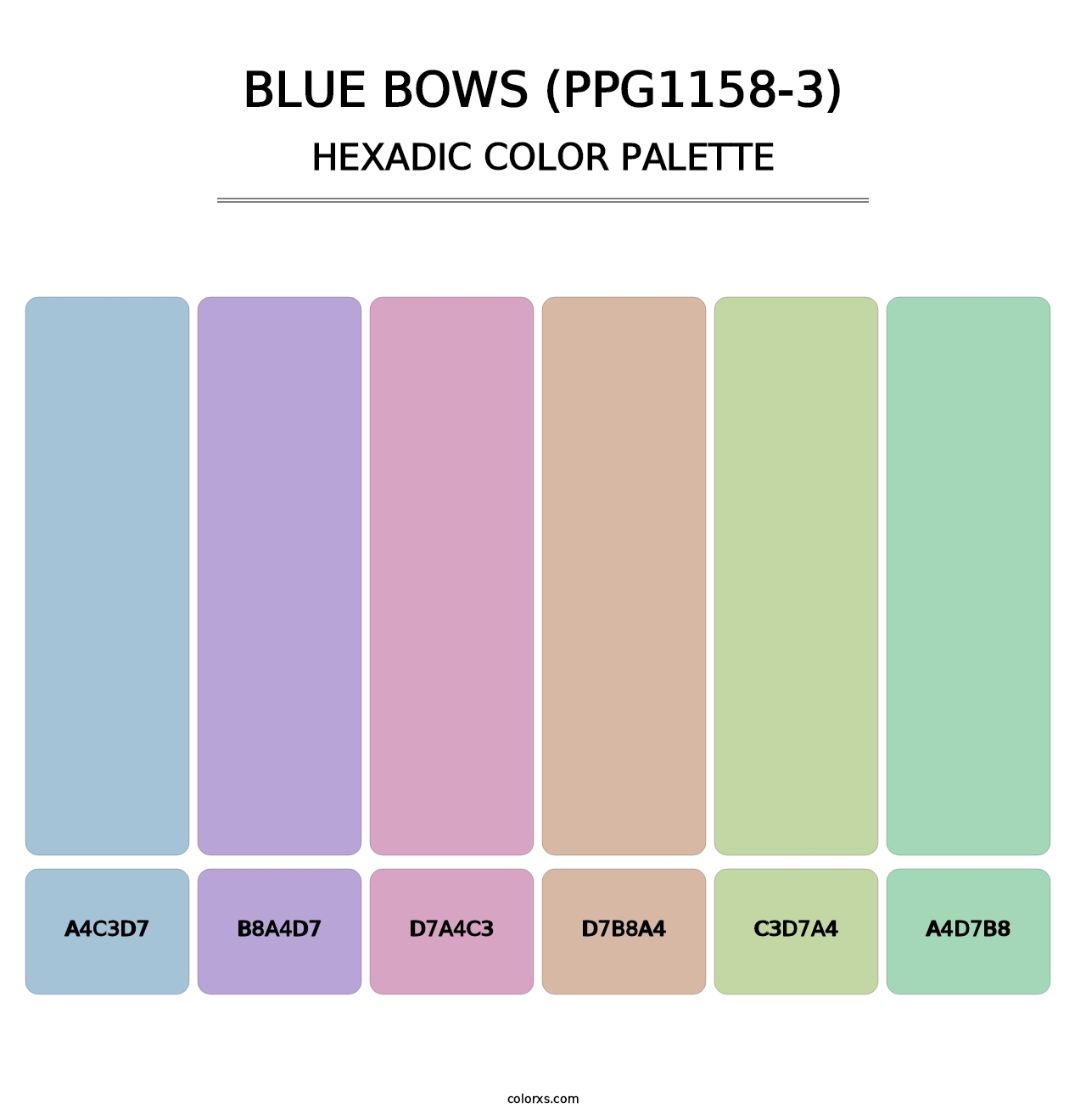 Blue Bows (PPG1158-3) - Hexadic Color Palette