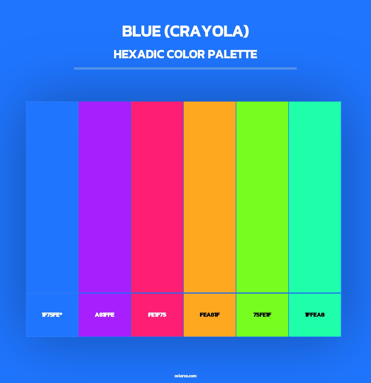 Blue (Crayola) - Hexadic Color Palette