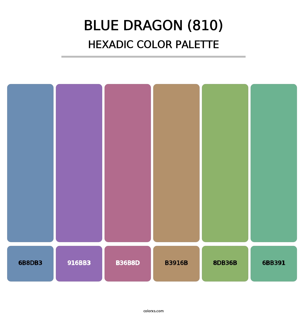 Blue Dragon (810) - Hexadic Color Palette