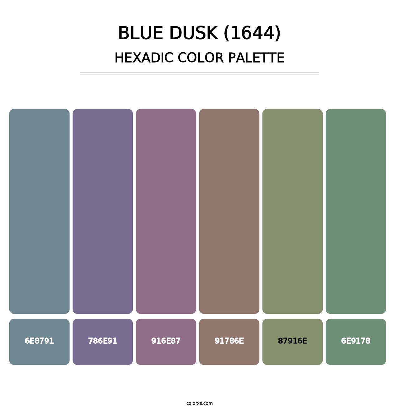 Blue Dusk (1644) - Hexadic Color Palette