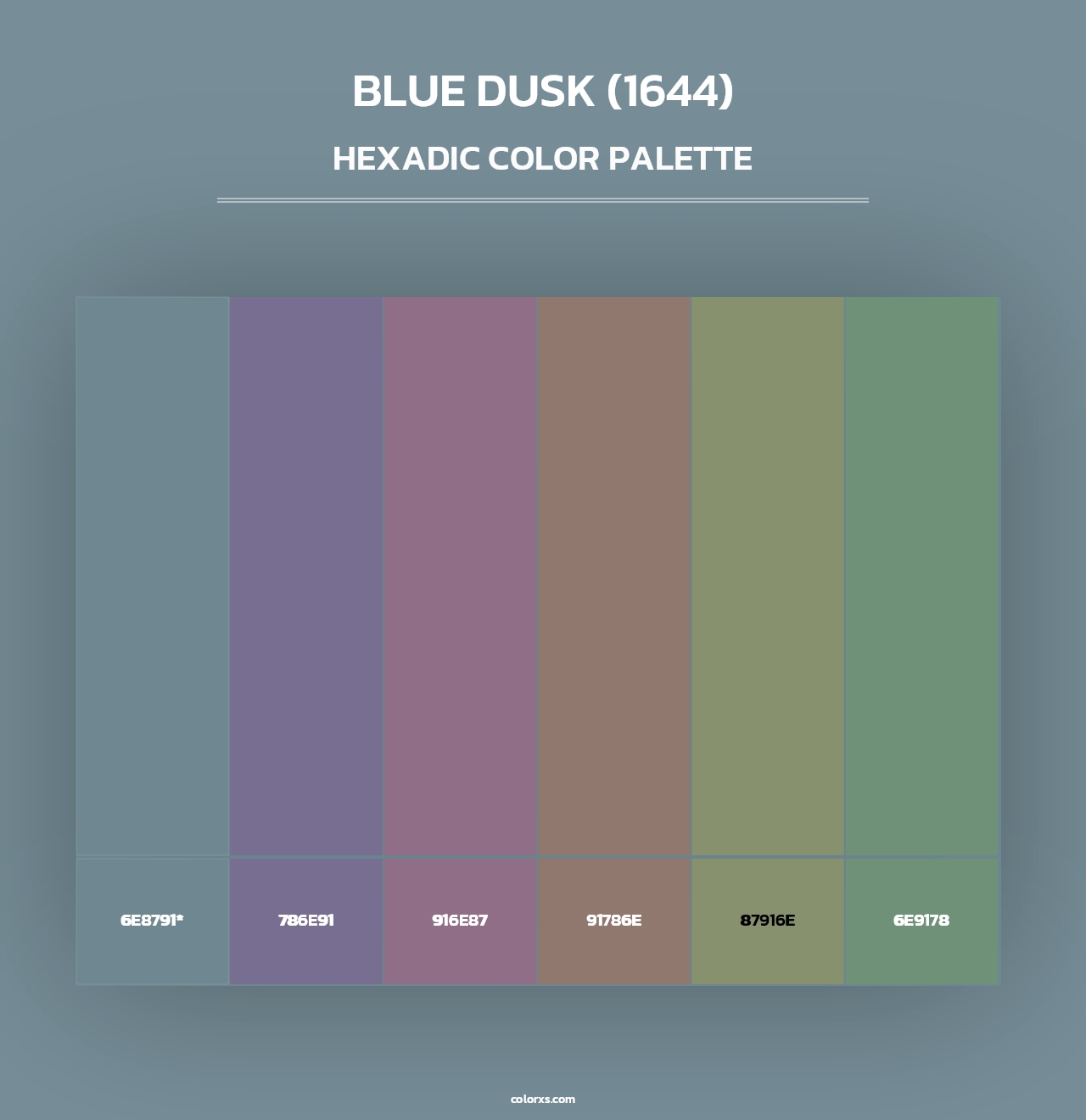 Blue Dusk (1644) - Hexadic Color Palette