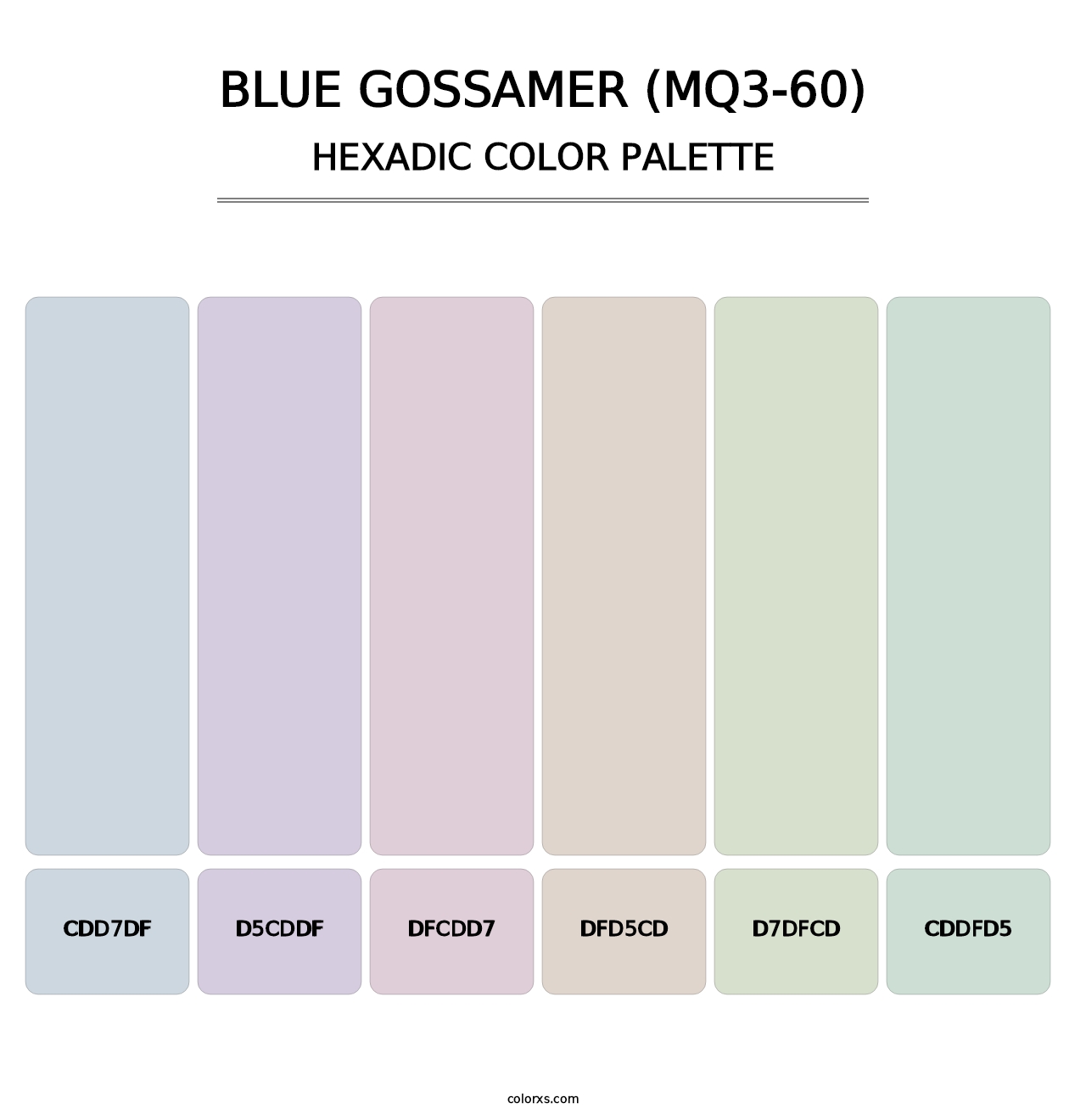 Blue Gossamer (MQ3-60) - Hexadic Color Palette
