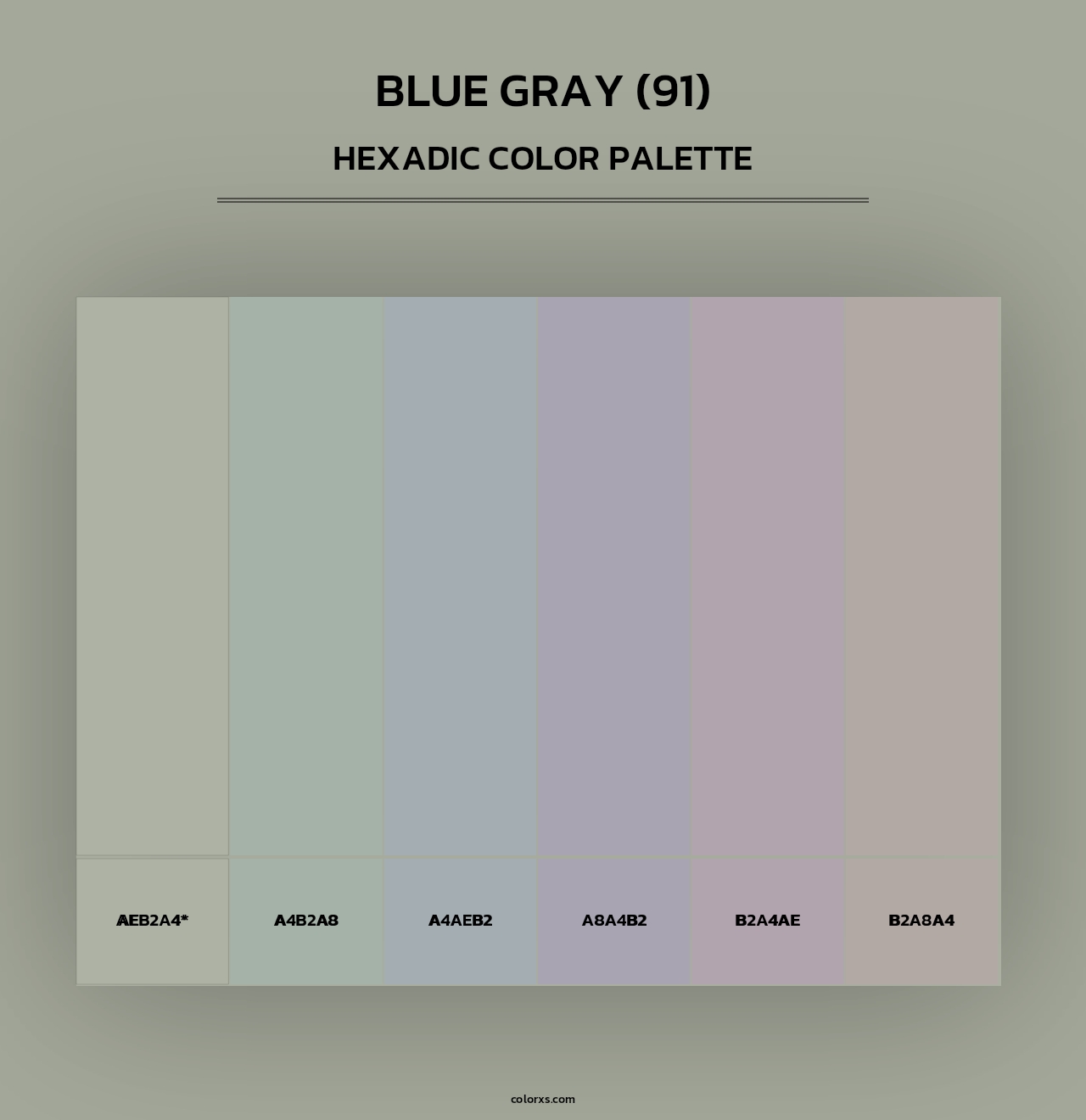 Blue Gray (91) - Hexadic Color Palette