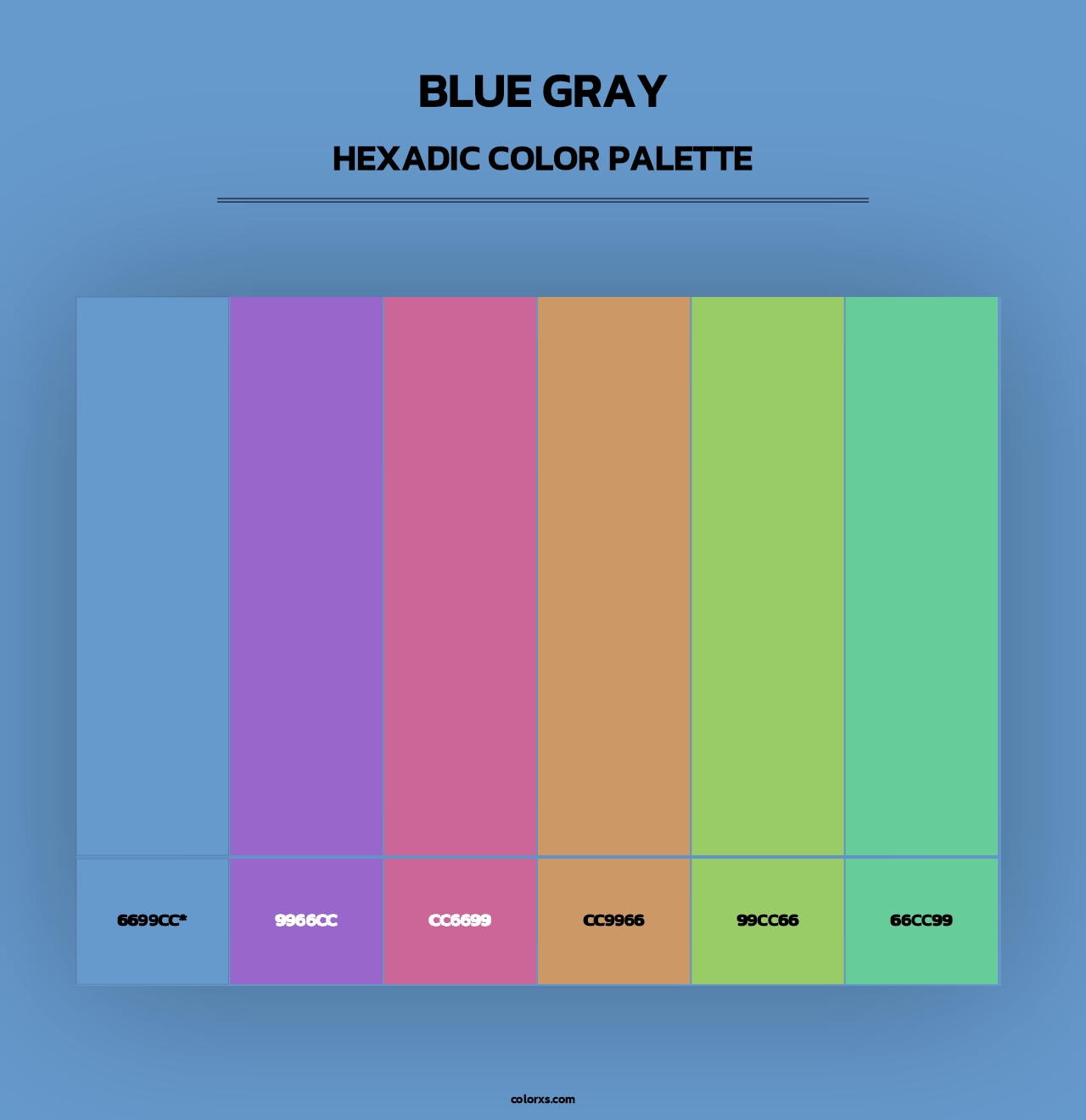 Blue Gray - Hexadic Color Palette