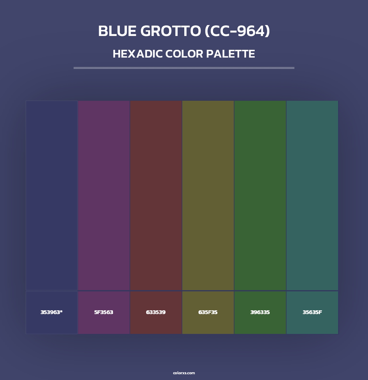 Blue Grotto (CC-964) - Hexadic Color Palette