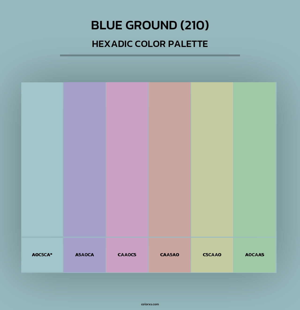 Blue Ground (210) - Hexadic Color Palette