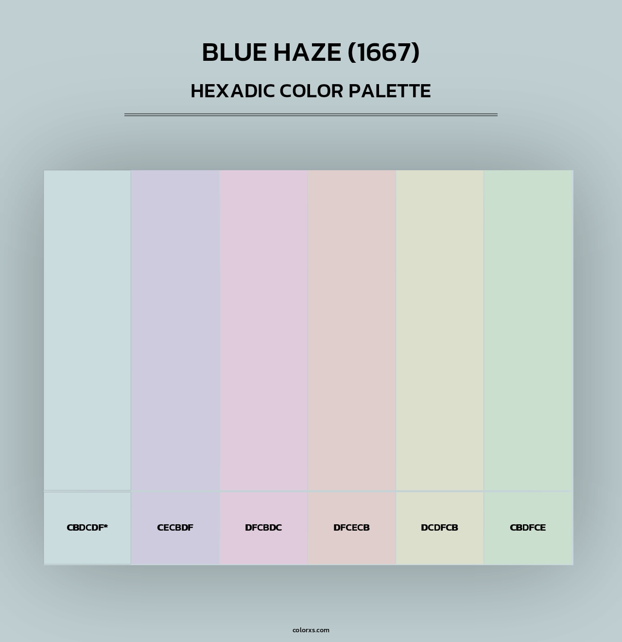 Blue Haze (1667) - Hexadic Color Palette