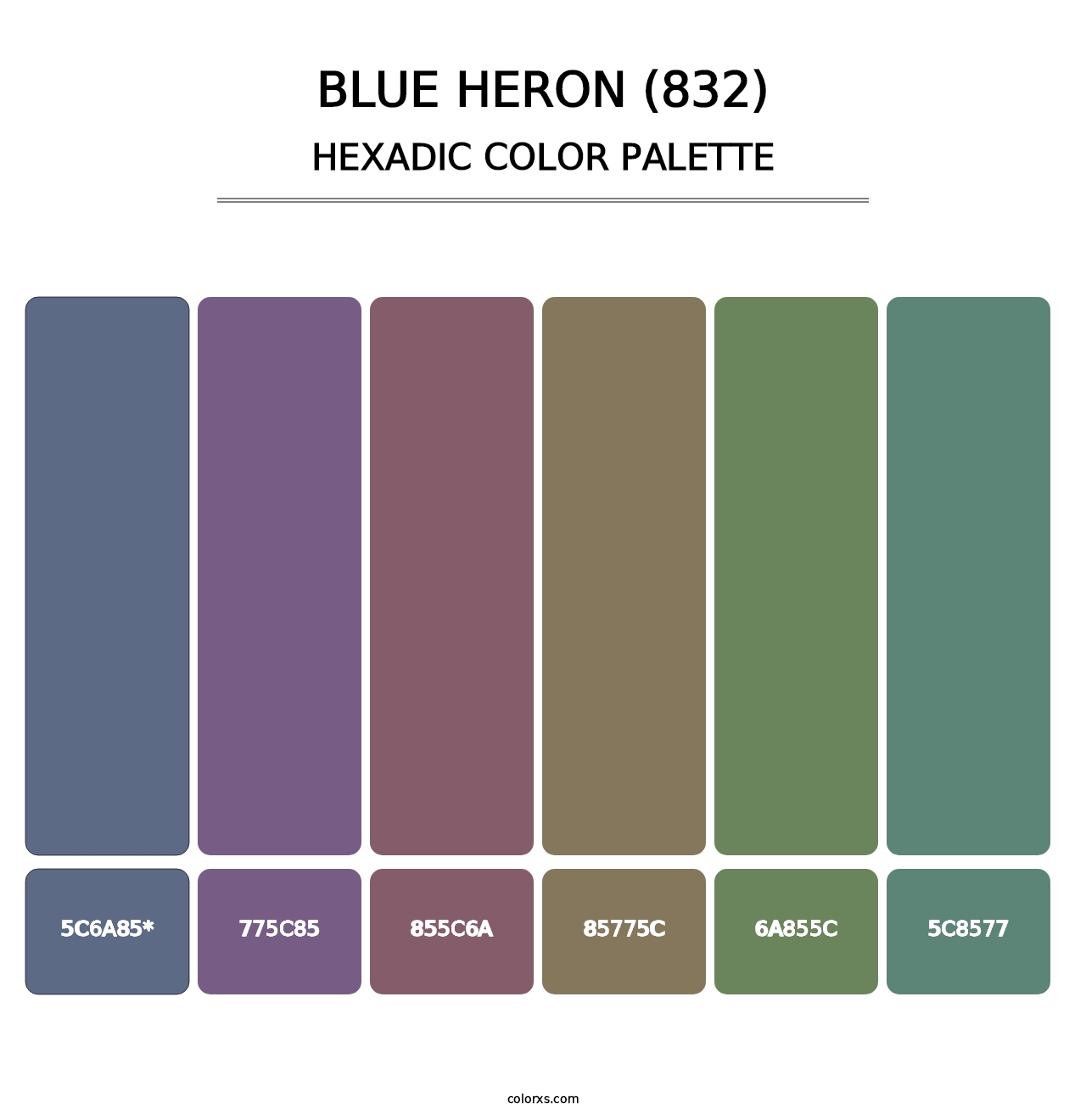 Blue Heron (832) - Hexadic Color Palette