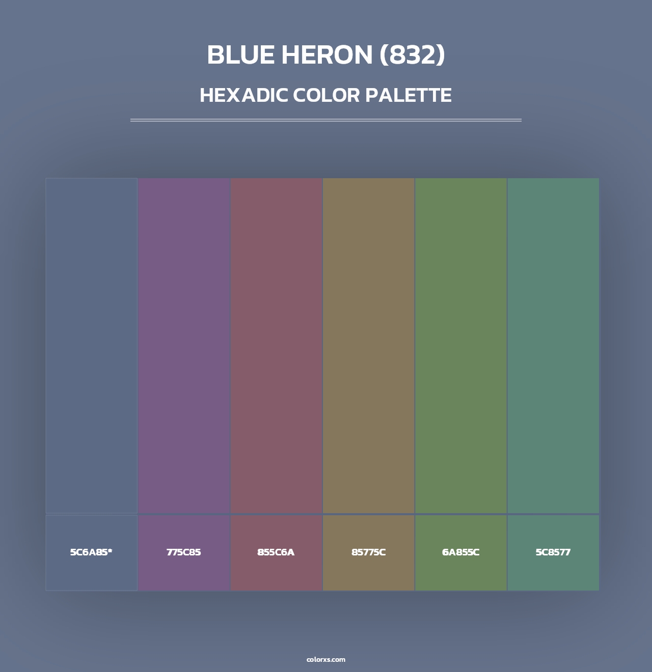 Blue Heron (832) - Hexadic Color Palette