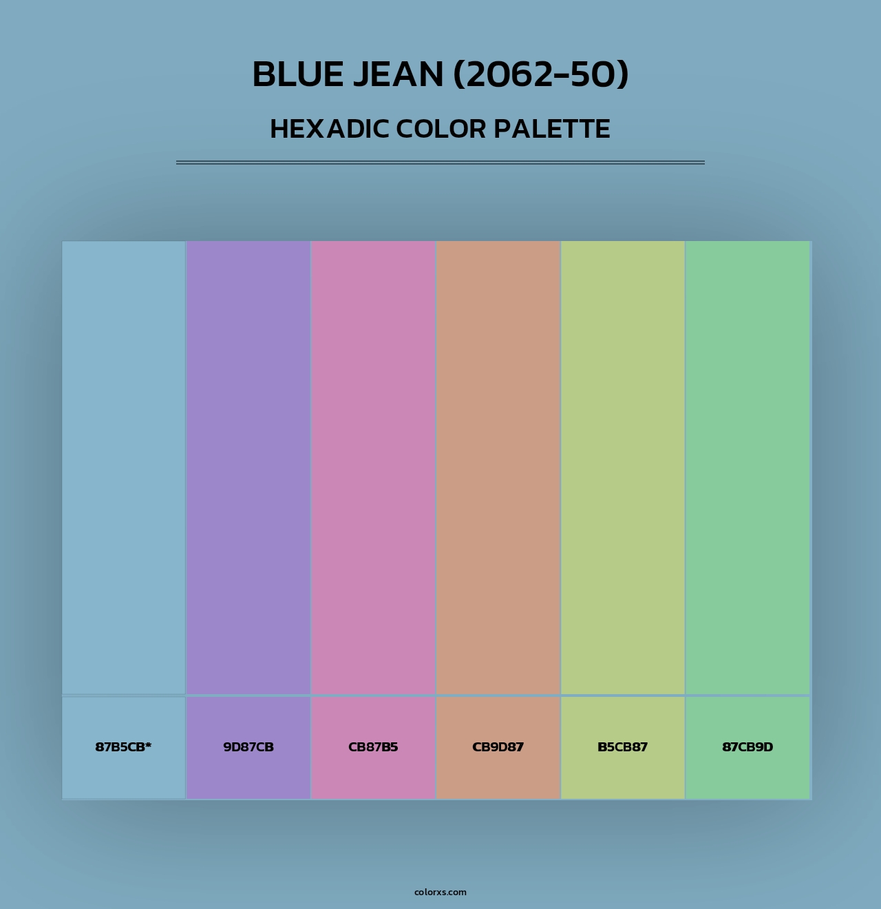 Blue Jean (2062-50) - Hexadic Color Palette