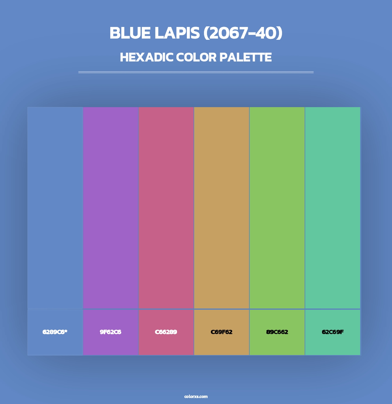 Blue Lapis (2067-40) - Hexadic Color Palette