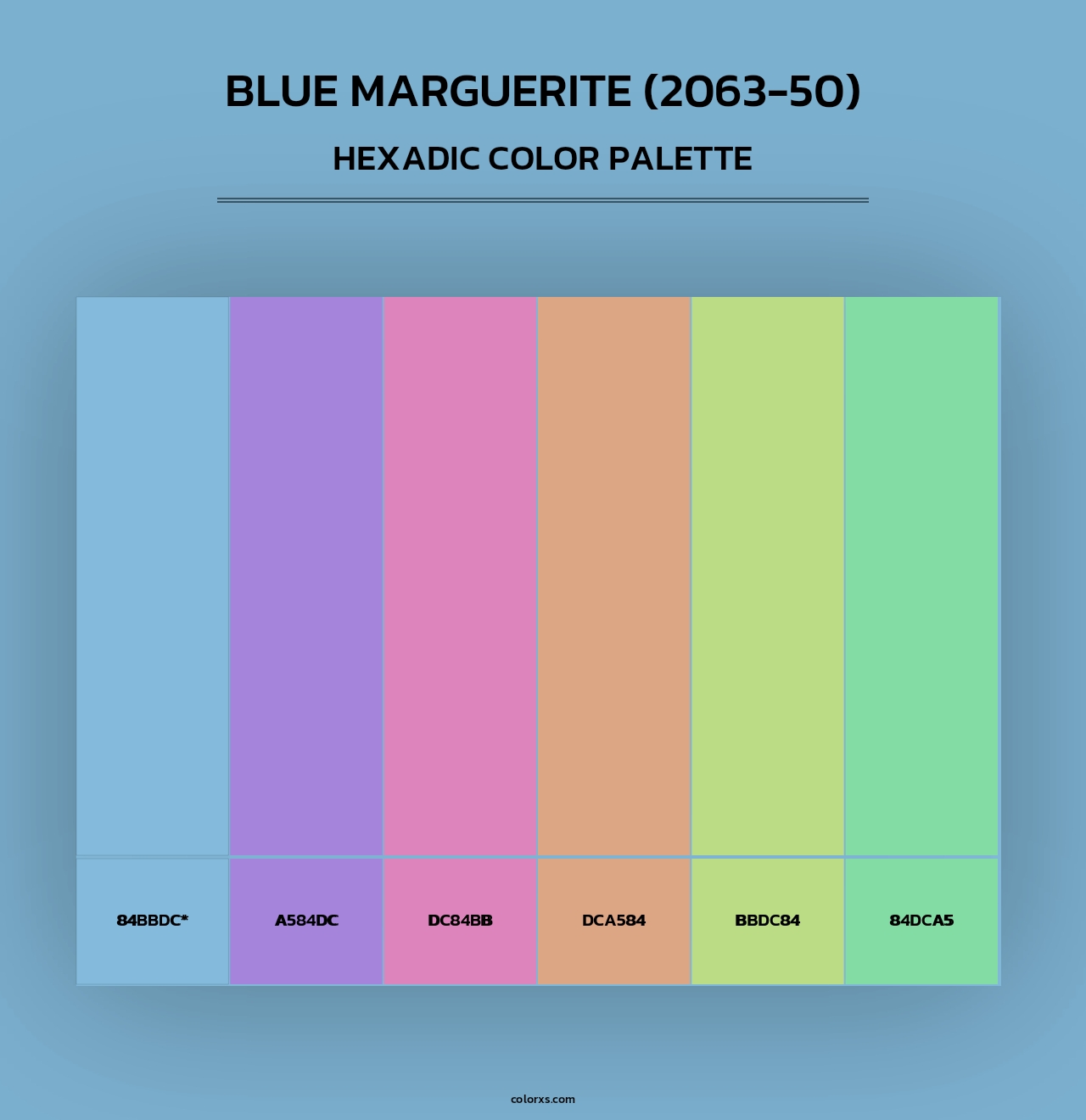Blue Marguerite (2063-50) - Hexadic Color Palette