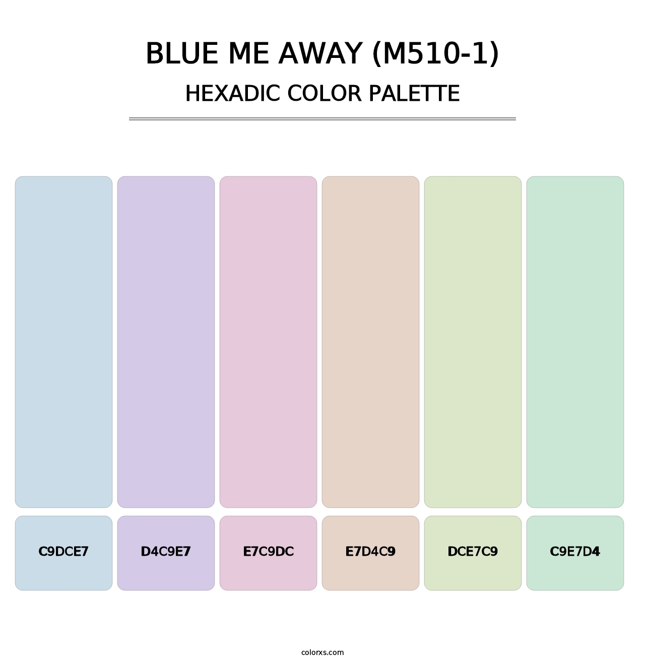 Blue Me Away (M510-1) - Hexadic Color Palette