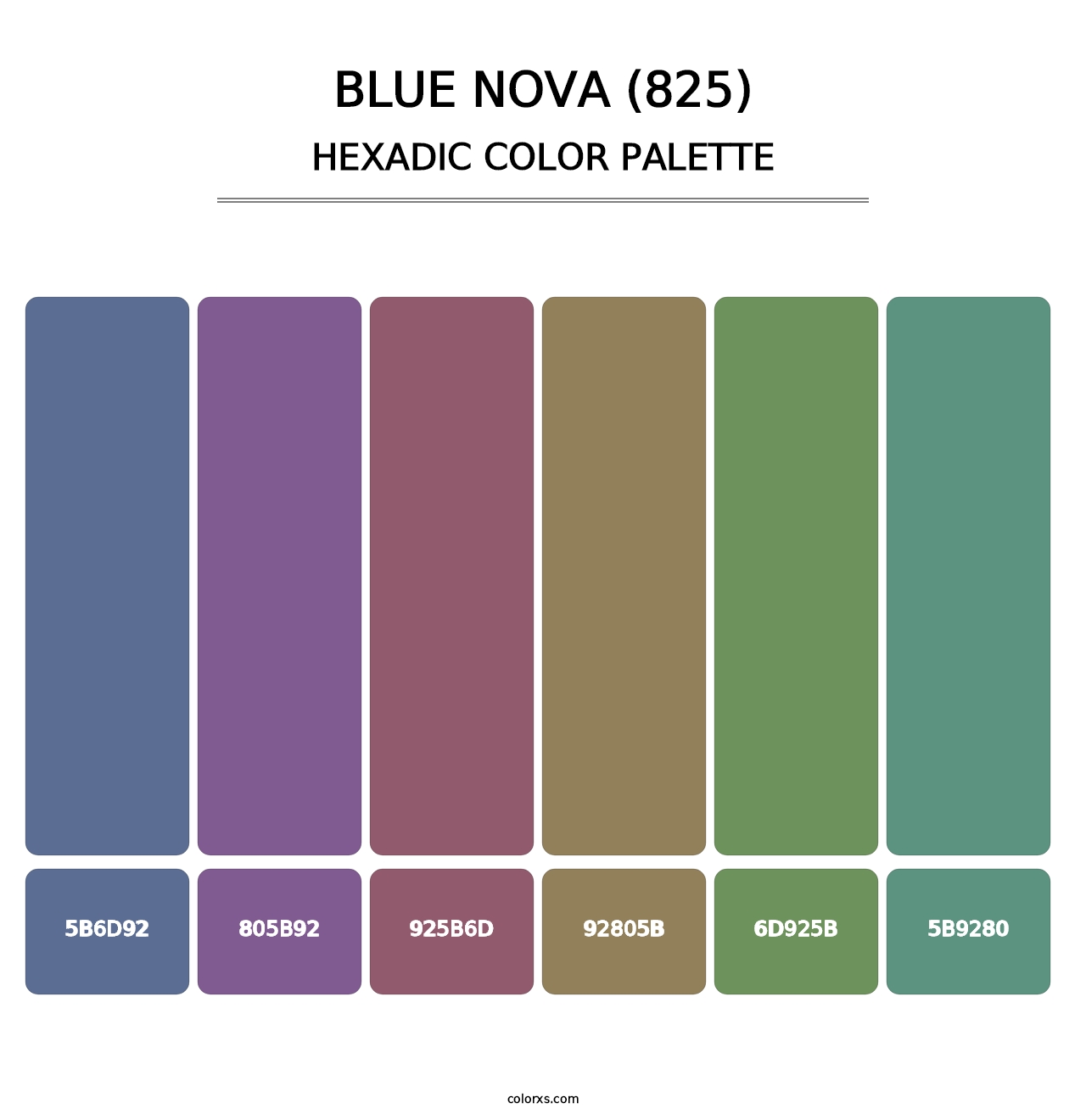 Blue Nova (825) - Hexadic Color Palette