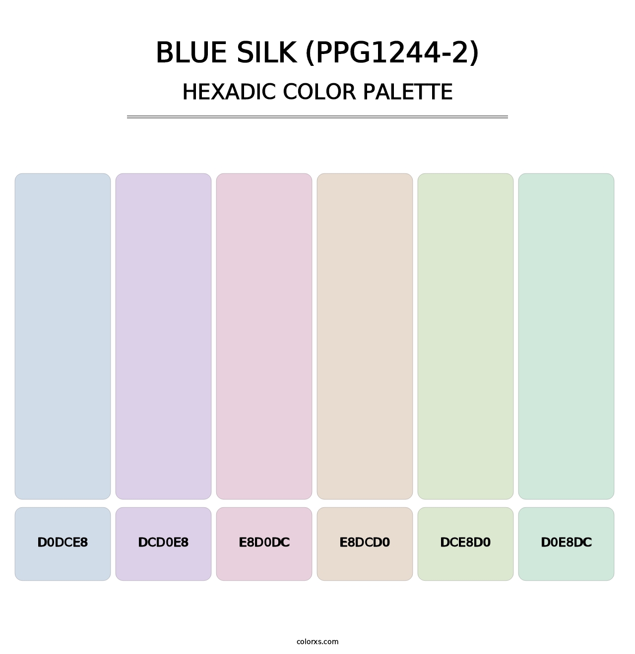 Blue Silk (PPG1244-2) - Hexadic Color Palette