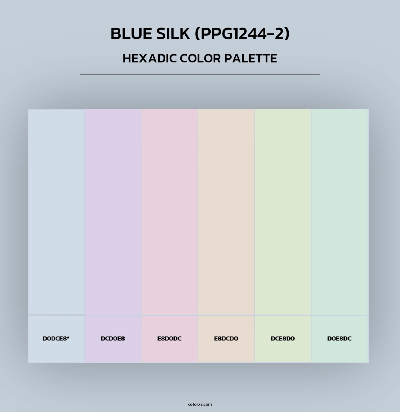 Blue Silk (PPG1244-2) - Hexadic Color Palette
