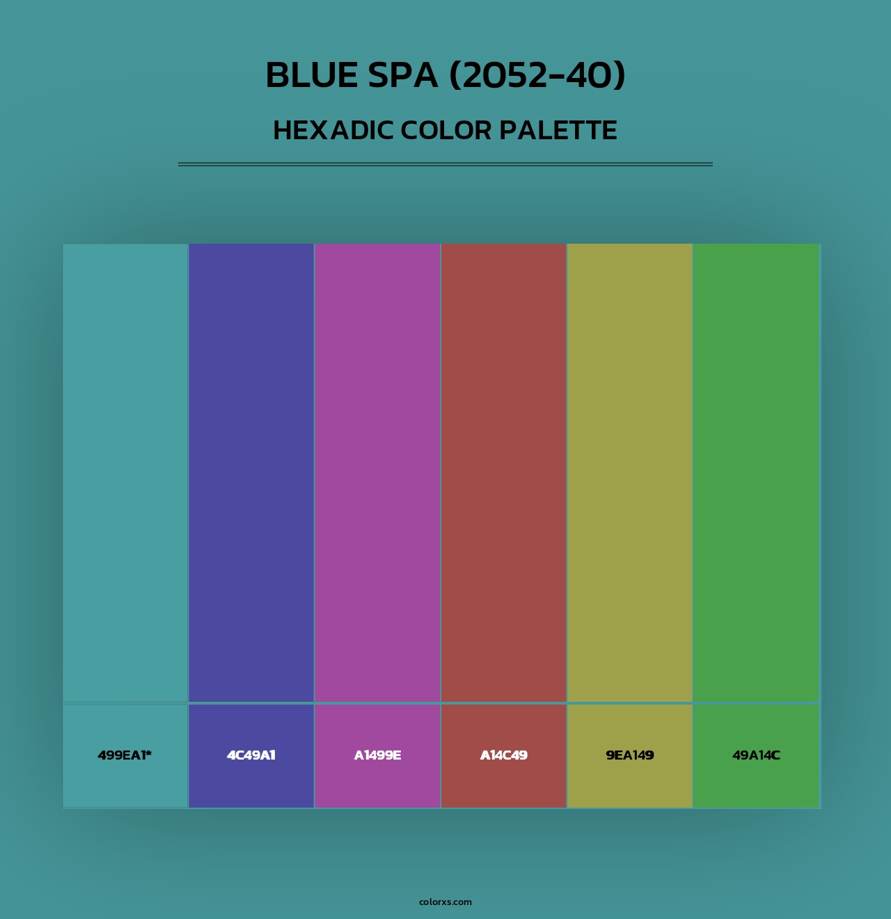 Blue Spa (2052-40) - Hexadic Color Palette