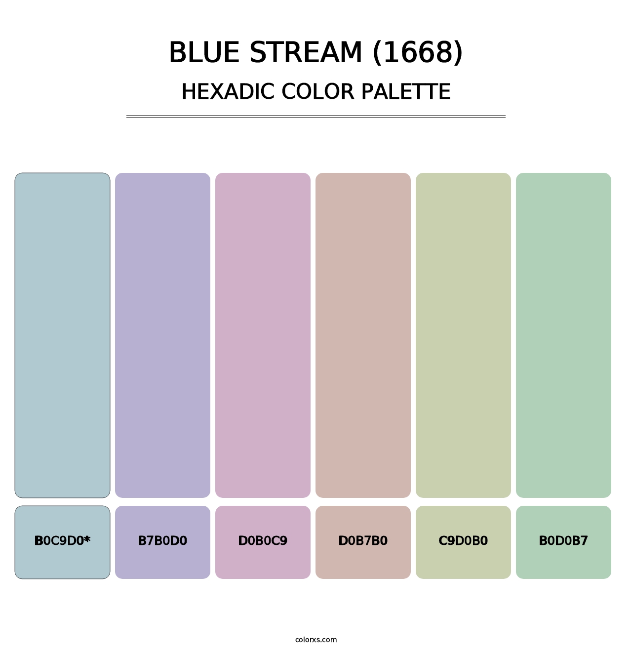 Blue Stream (1668) - Hexadic Color Palette