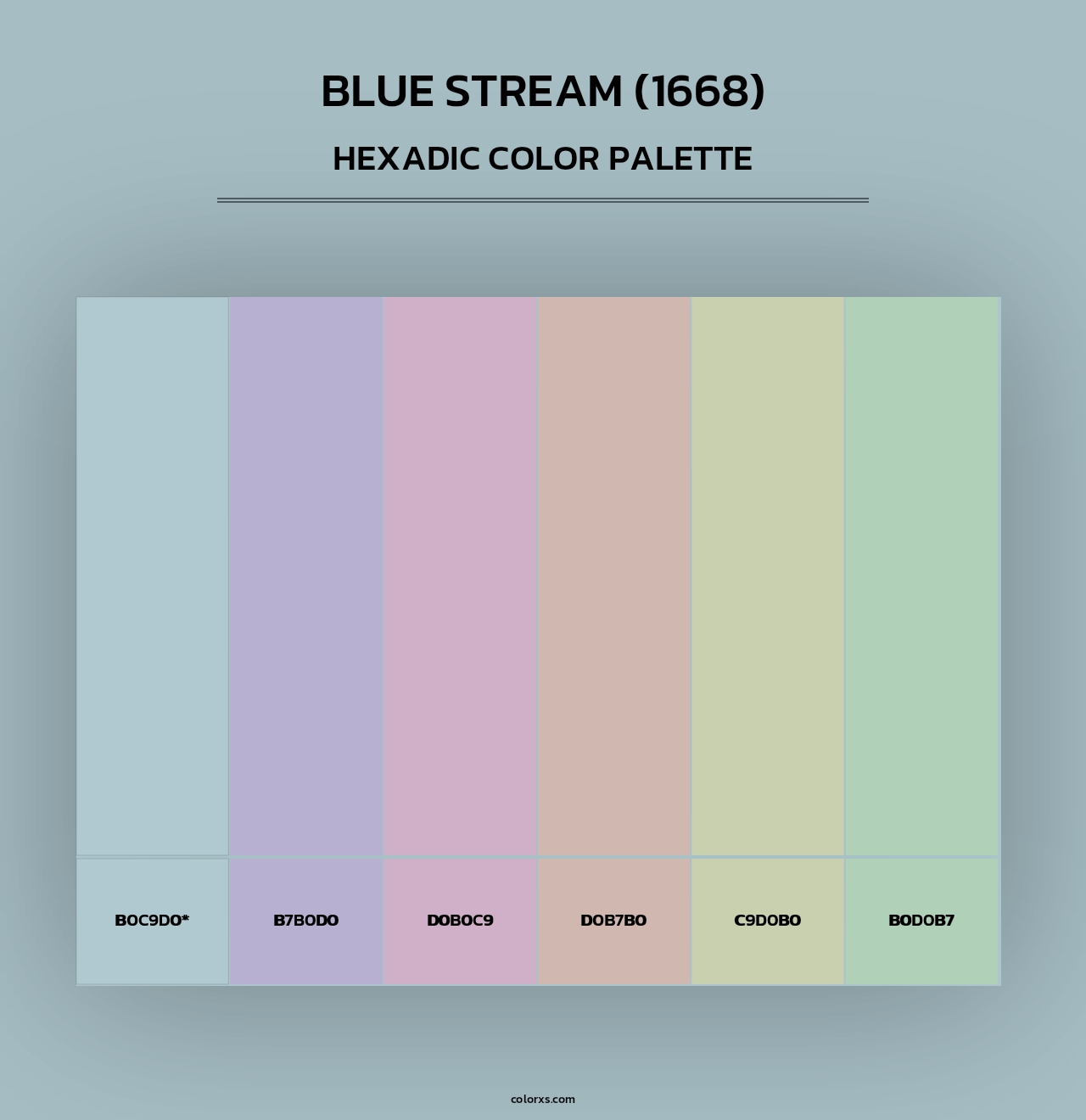 Blue Stream (1668) - Hexadic Color Palette