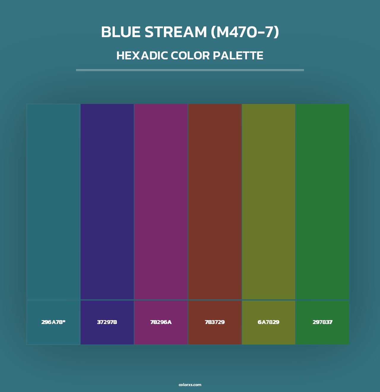 Blue Stream (M470-7) - Hexadic Color Palette