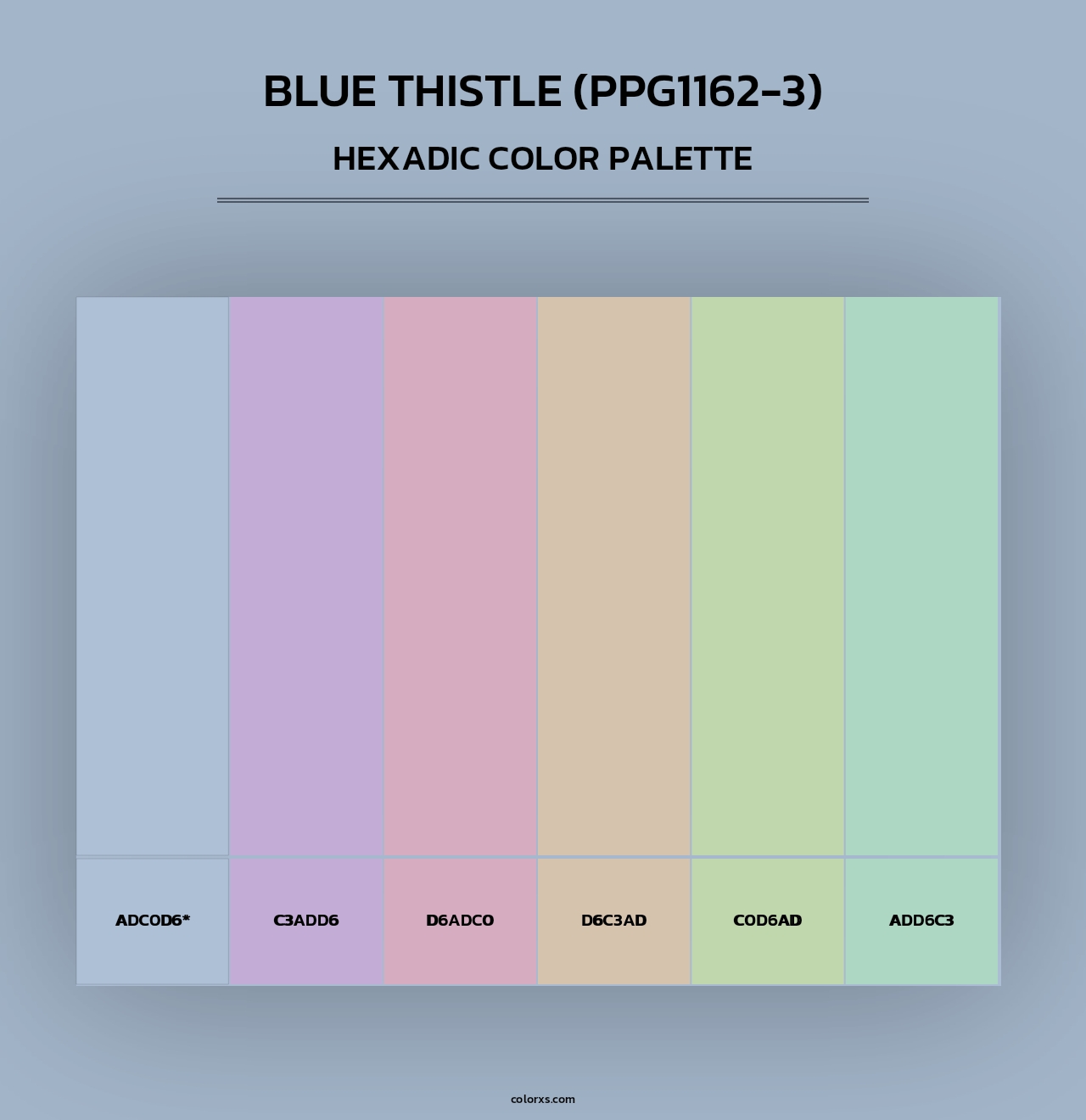 Blue Thistle (PPG1162-3) - Hexadic Color Palette