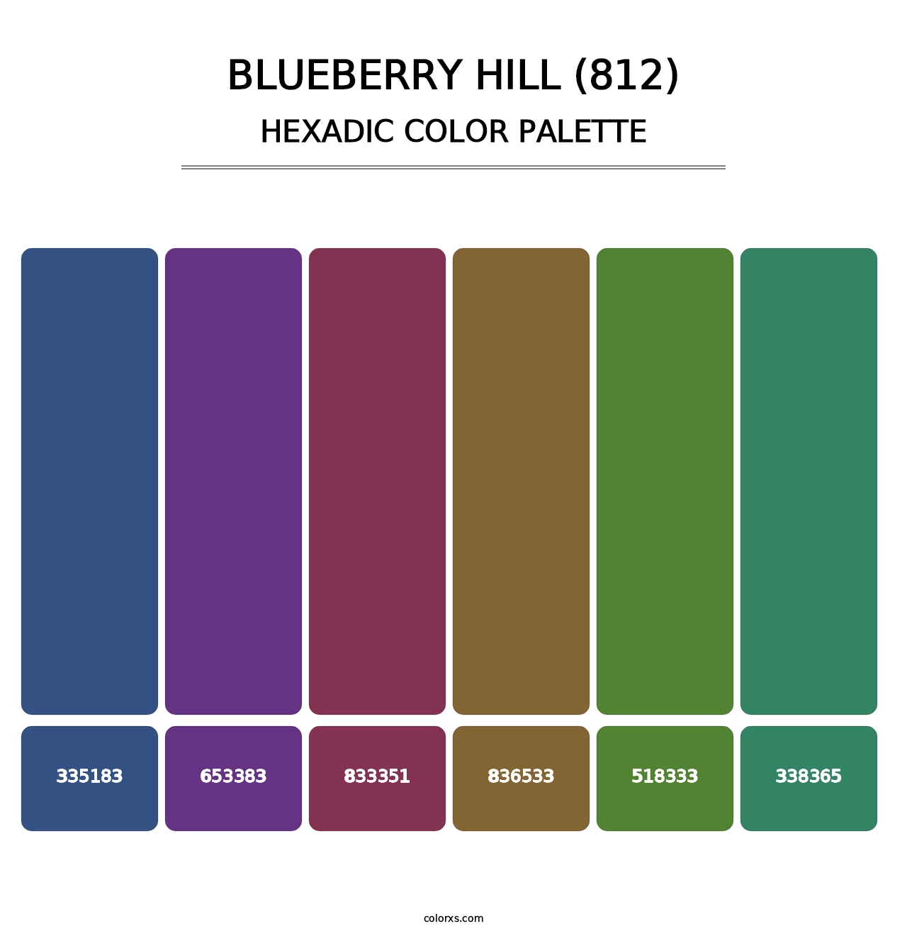 Blueberry Hill (812) - Hexadic Color Palette