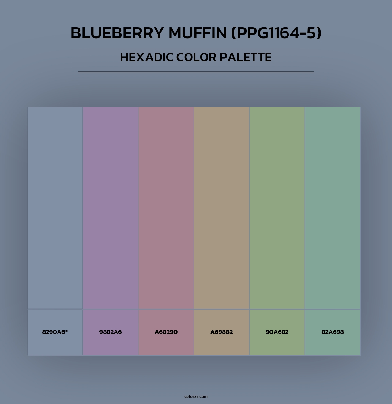 Blueberry Muffin (PPG1164-5) - Hexadic Color Palette