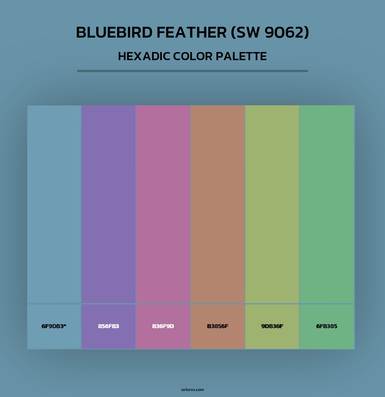 Bluebird Feather (SW 9062) - Hexadic Color Palette