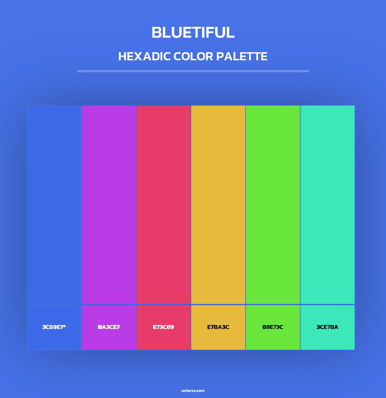 Bluetiful - Hexadic Color Palette