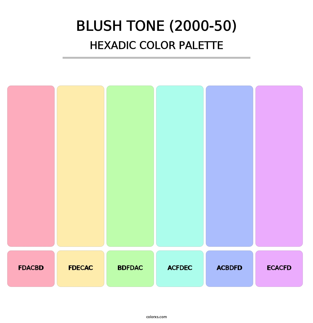 Blush Tone (2000-50) - Hexadic Color Palette