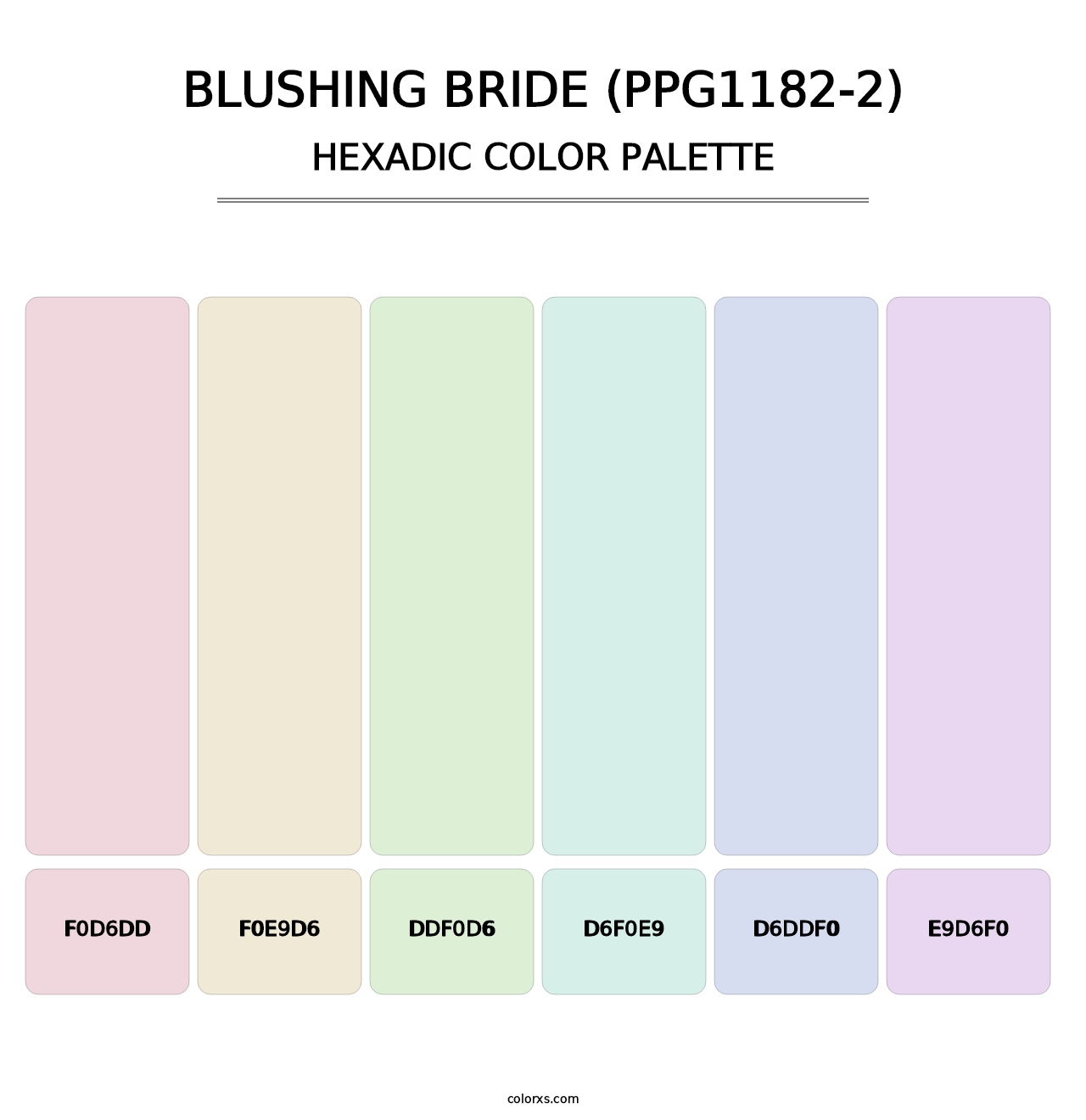 Blushing Bride (PPG1182-2) - Hexadic Color Palette