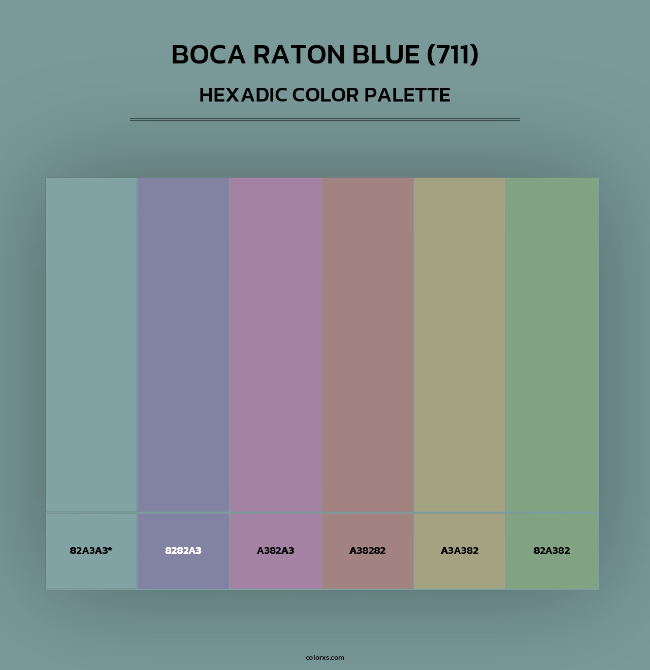 Boca Raton Blue (711) - Hexadic Color Palette