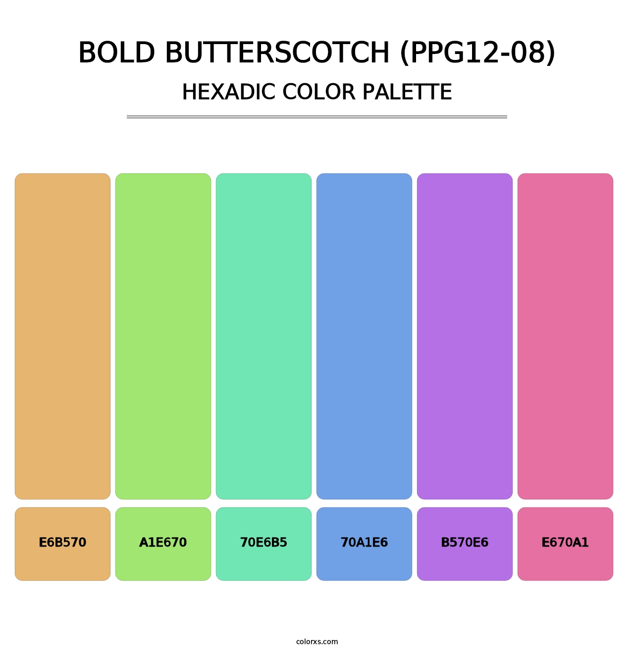 Bold Butterscotch (PPG12-08) - Hexadic Color Palette
