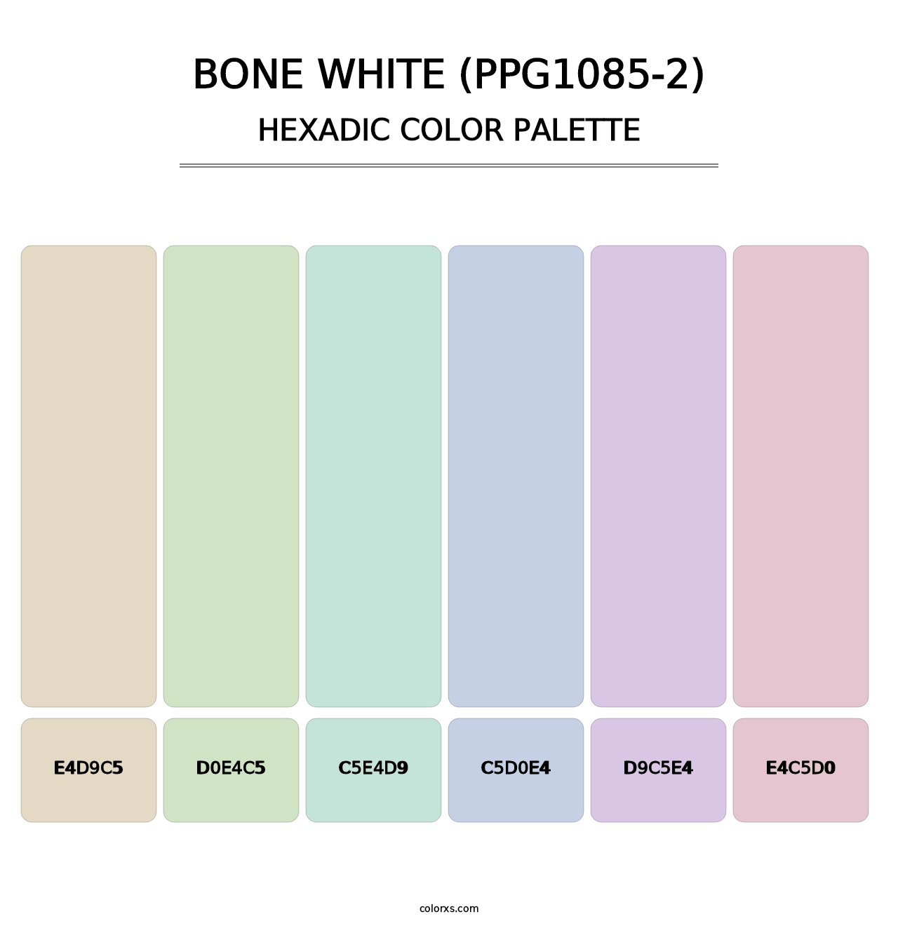 Bone White (PPG1085-2) - Hexadic Color Palette