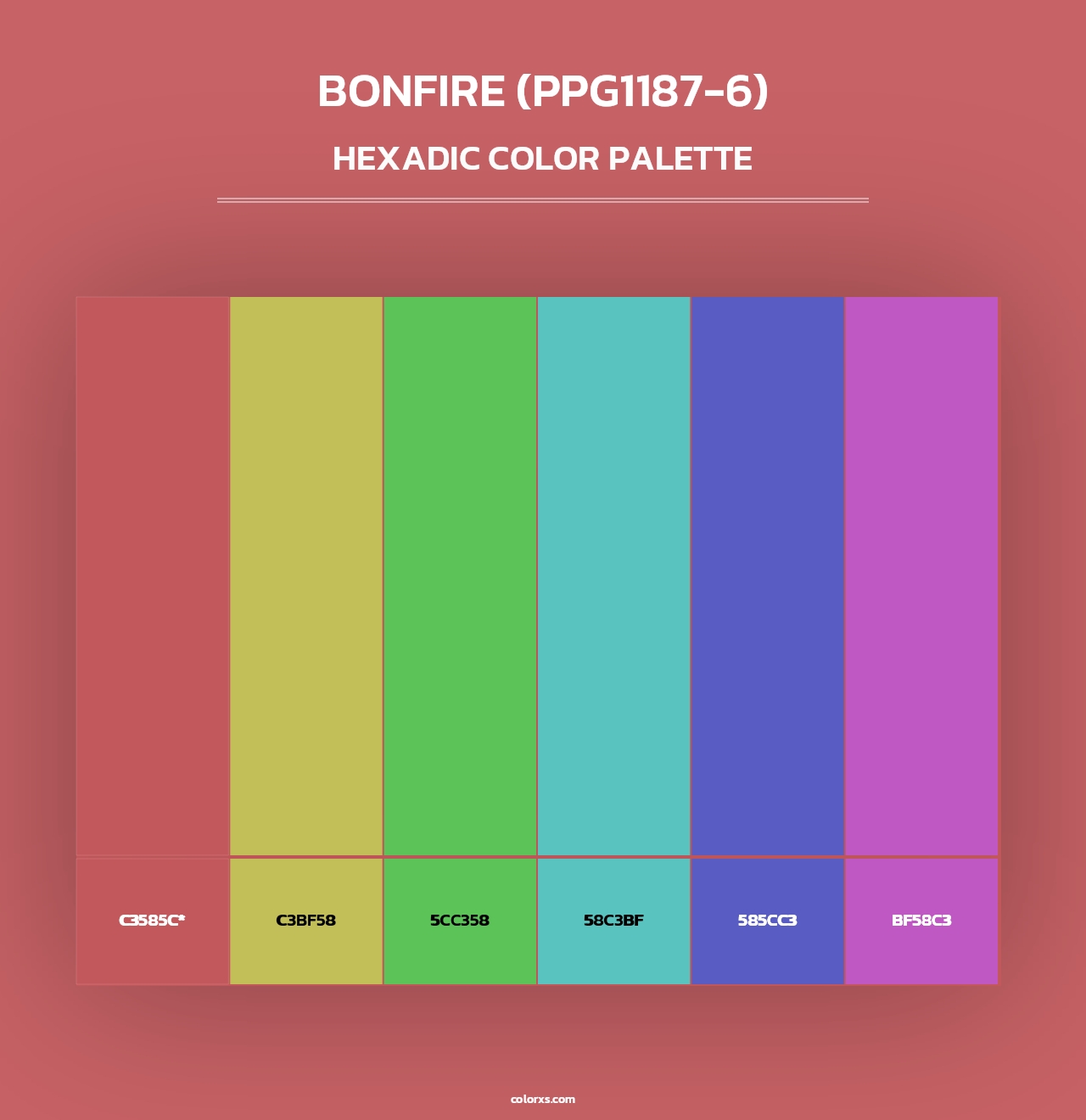 Bonfire (PPG1187-6) - Hexadic Color Palette