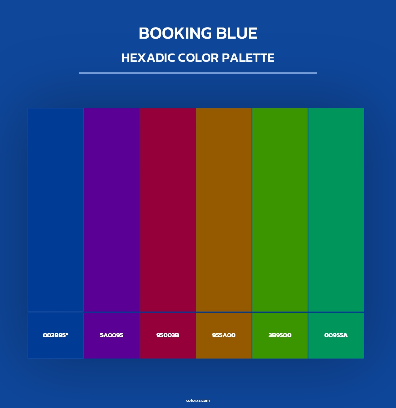 Booking Blue - Hexadic Color Palette
