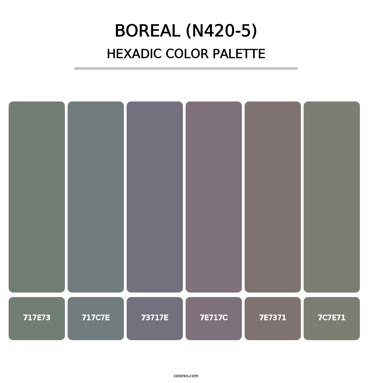 Boreal (N420-5) - Hexadic Color Palette